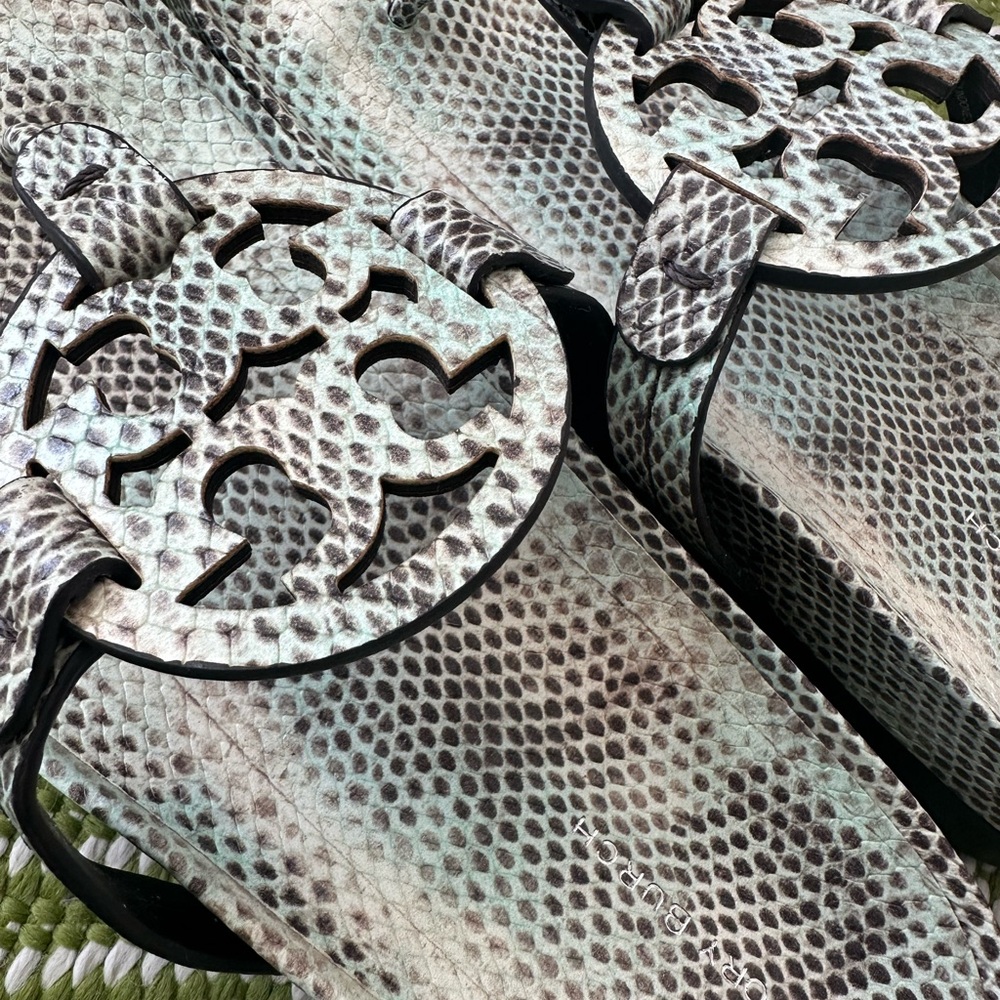 Tory Burch Miller Cloud Sandal In A Python Snake … - image 5